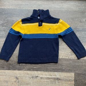 Nautica Multi Color Stripe Media Buttons Sweater Sz 3T